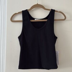 perfectwhitetee true black blondie tank top size medium NWT